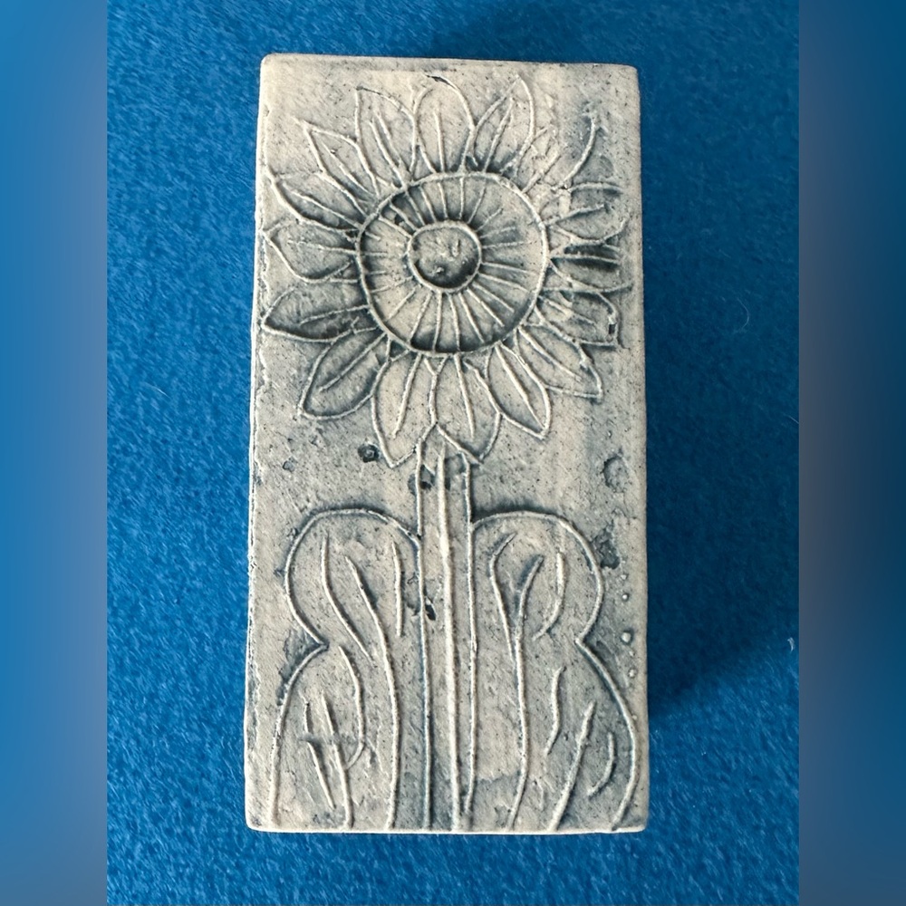 Floral Sunflower Carn Pottery Small Stone Vase